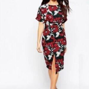 ASOS  Floral Midi Dress size US 2